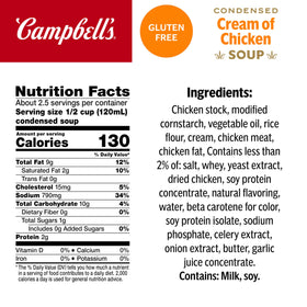 Pouring Campbell's Cream of Chicken soup shows versatile base for pasta sauces
