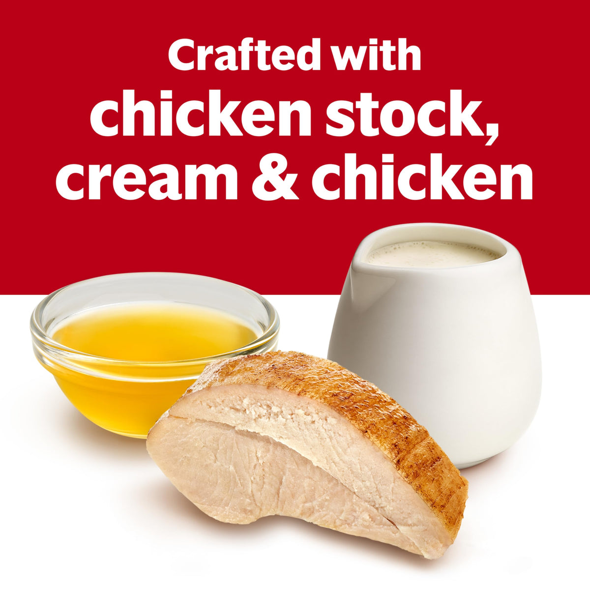 Campbell's Cream of Chicken as the hero ingredient in a finished dish