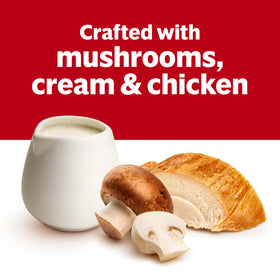 Campbell's Cream of Chicken and Mushroom Soup with mushrooms enhances savory sauces