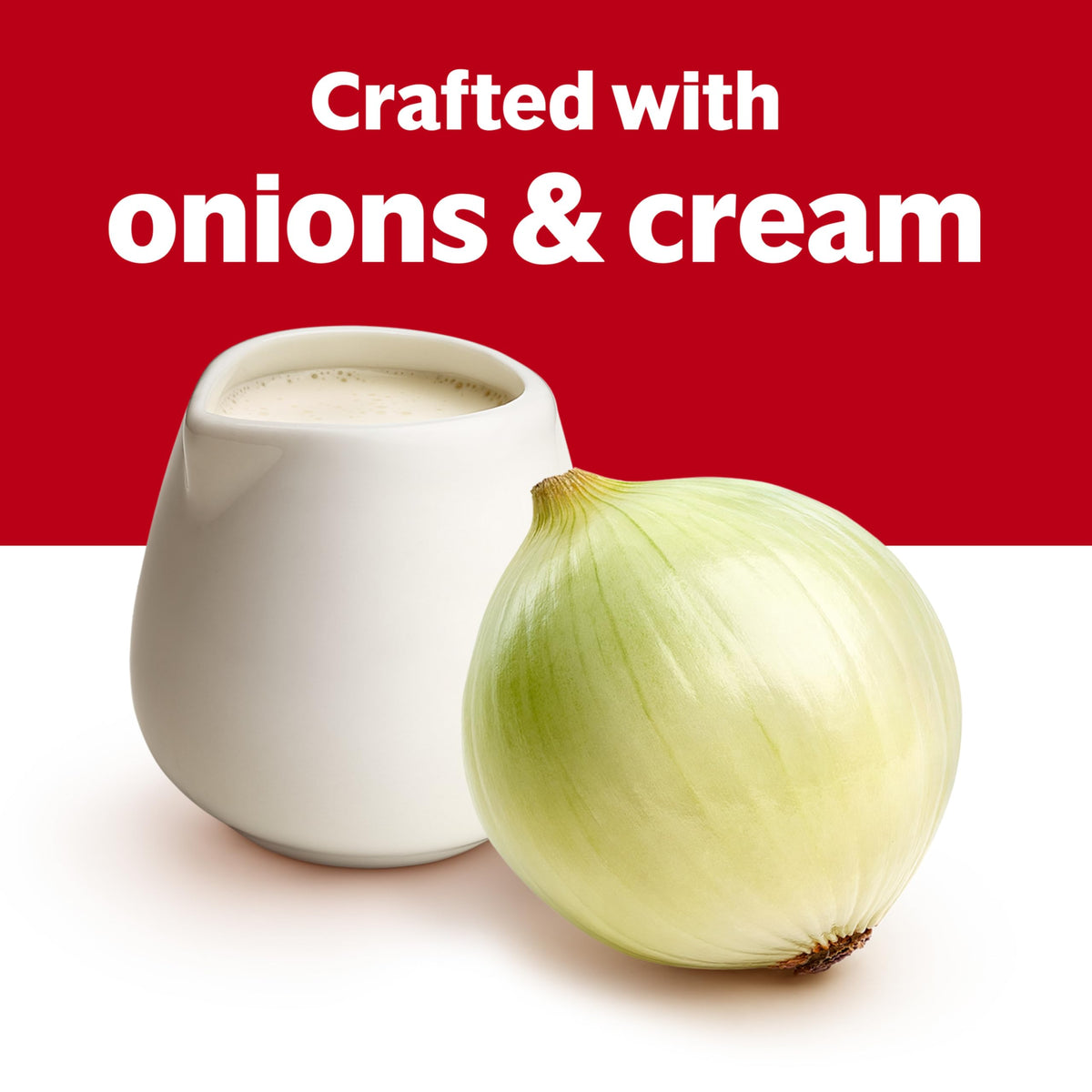Serving suggestion with Campbell's Cream of Onion Soup and fresh herbs.