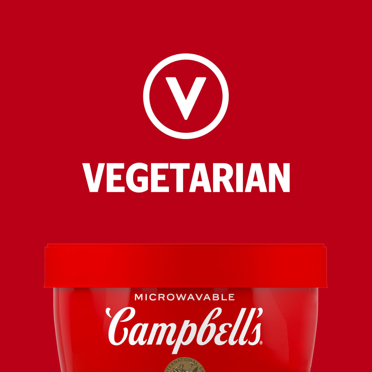 Campbell's Creamy Tomato Soup bowl steaming to enjoy a warm, nostalgic snack.