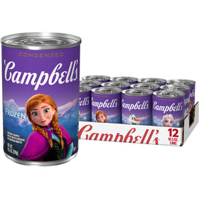 Campbell's Disney Frozen Souper Shapes can with kid-friendly chicken soup