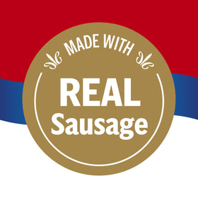Campbell's sausage gravy being heated on stove for dinner-ready meals