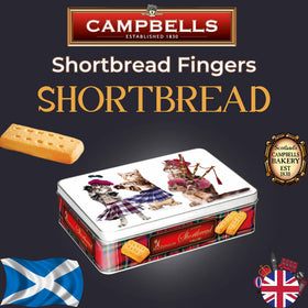 Campbells Shortbread Fingers cat tin design close-up appeals to collectors.