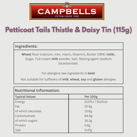 Campbells Shortbread Petticoat Tails gift tin ready for gifting