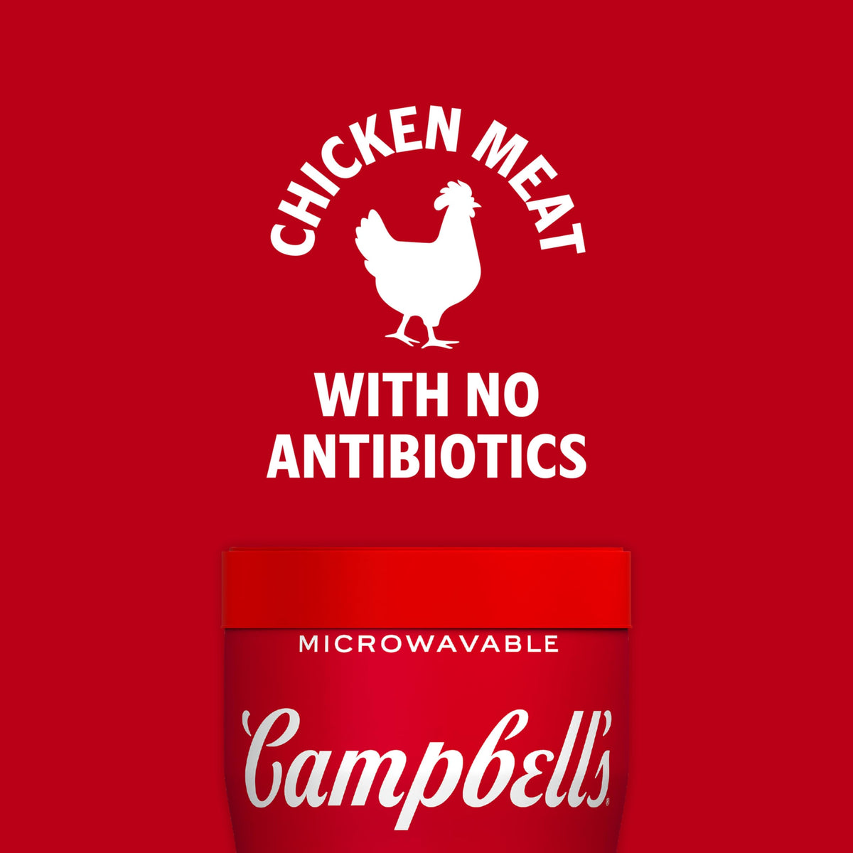 Campbell's Sipping Soup eight-cup pack shown for easy pantry storage
