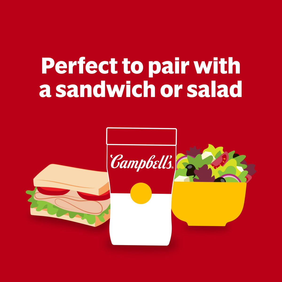 Campbell's Sipping Soup on-the-go cup provides heat-and-go nourishment anywhere.