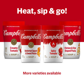Campbell's Sipping Soup Spicy Tomato nostalgia evokes comforting memories.