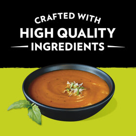 Steam rising from Campbell's Slow Kettle microwavable bowl, ready to serve