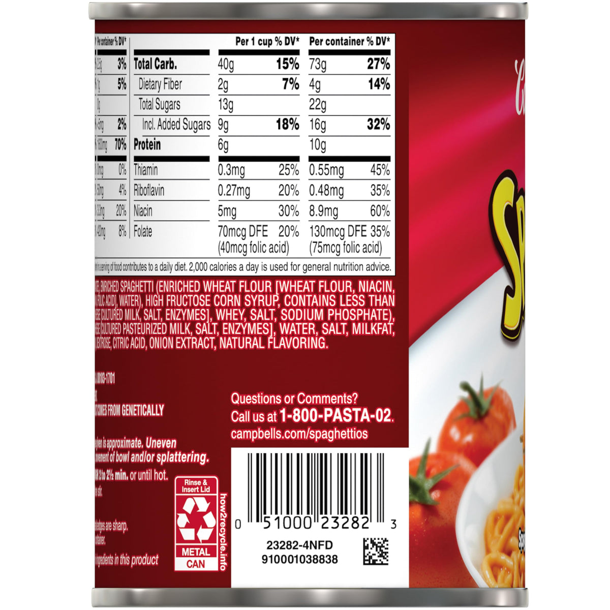 Year-round pantry staple Campbell's Spaghetti in Tomato Sauce with Cheese