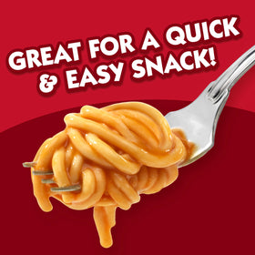 Stovetop preparation of Campbell's Spaghetti in Tomato Sauce with Cheese