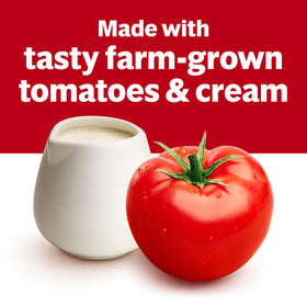Oyster crackers atop Campbell's Tomato Bisque for a classic touch