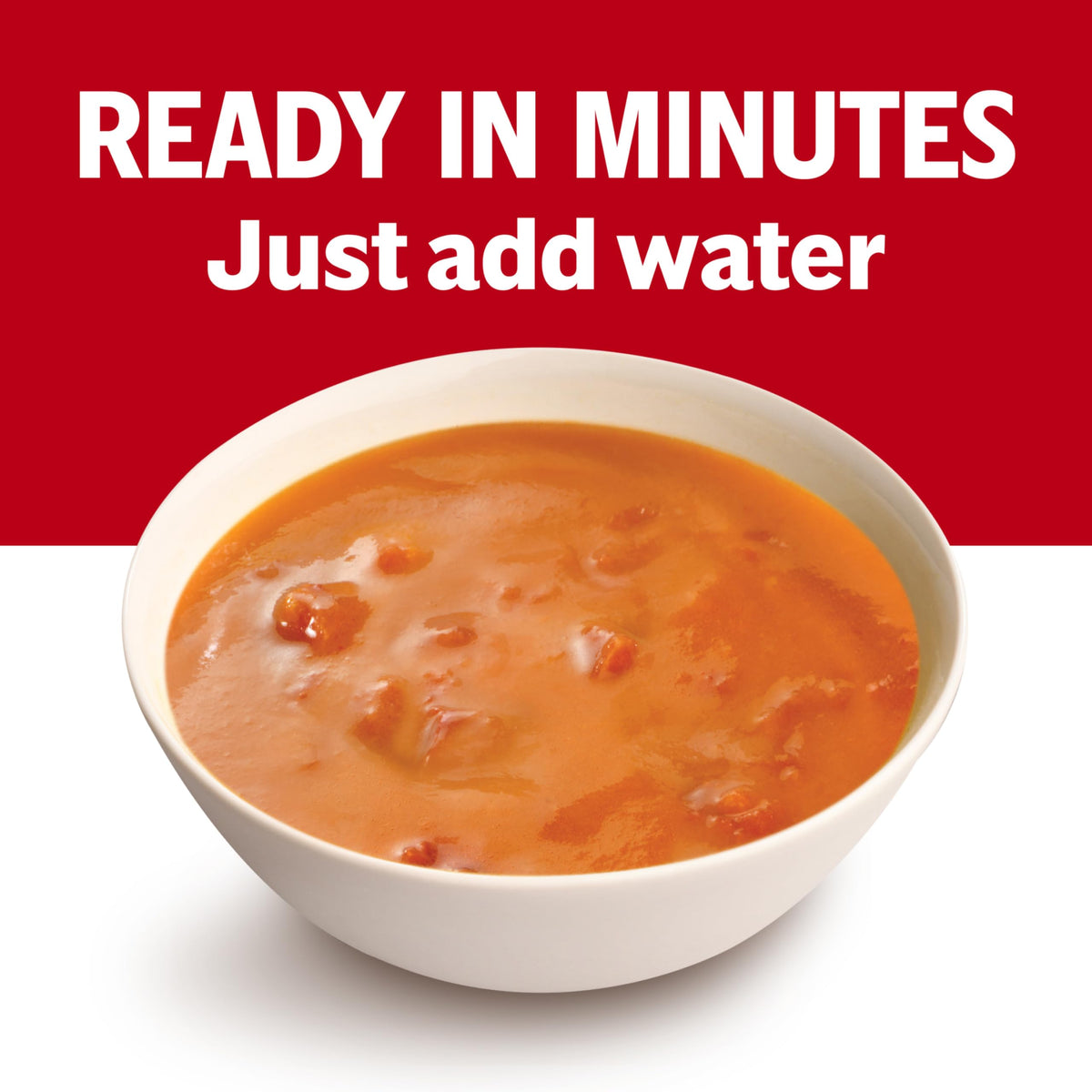 Fresh herbs garnish Campbell's Tomato Bisque for aroma and flavor
