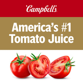 Breakfast glass with Campbell's tomato juice for a bright start.