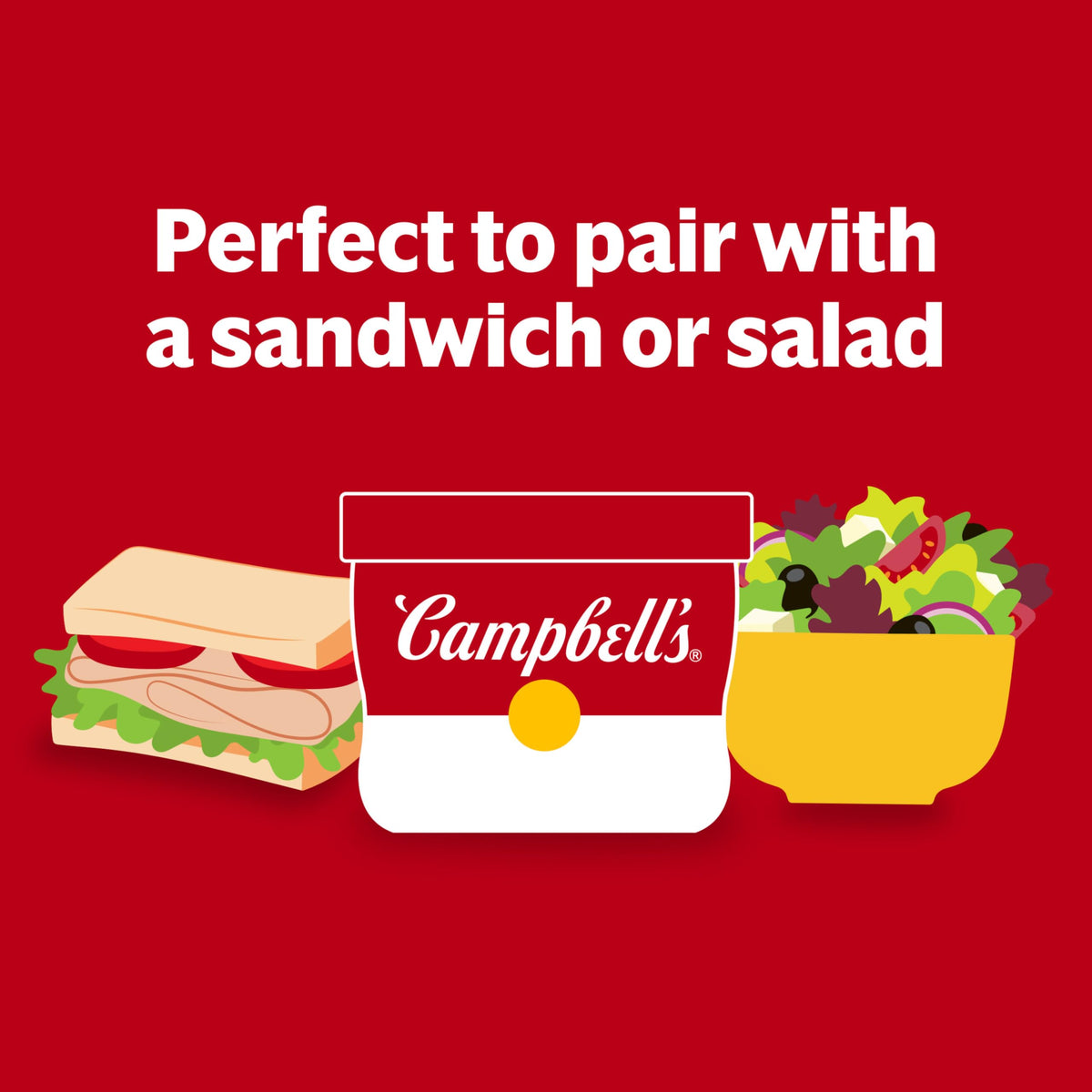 Campbell's Tomato Soup on-the-go serves as easy side or starter.