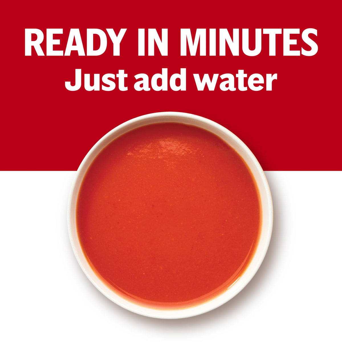 Campbell's Unsalted Tomato Soup on the stove; warms in minutes.