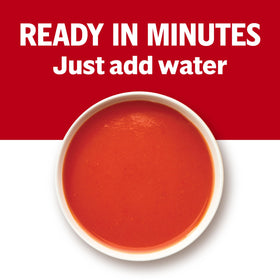 Campbell's Unsalted Tomato Soup on the stove; warms in minutes.