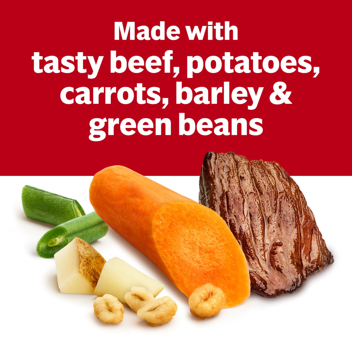 Steaming Campbell's Vegetable Beef Soup in a bowl