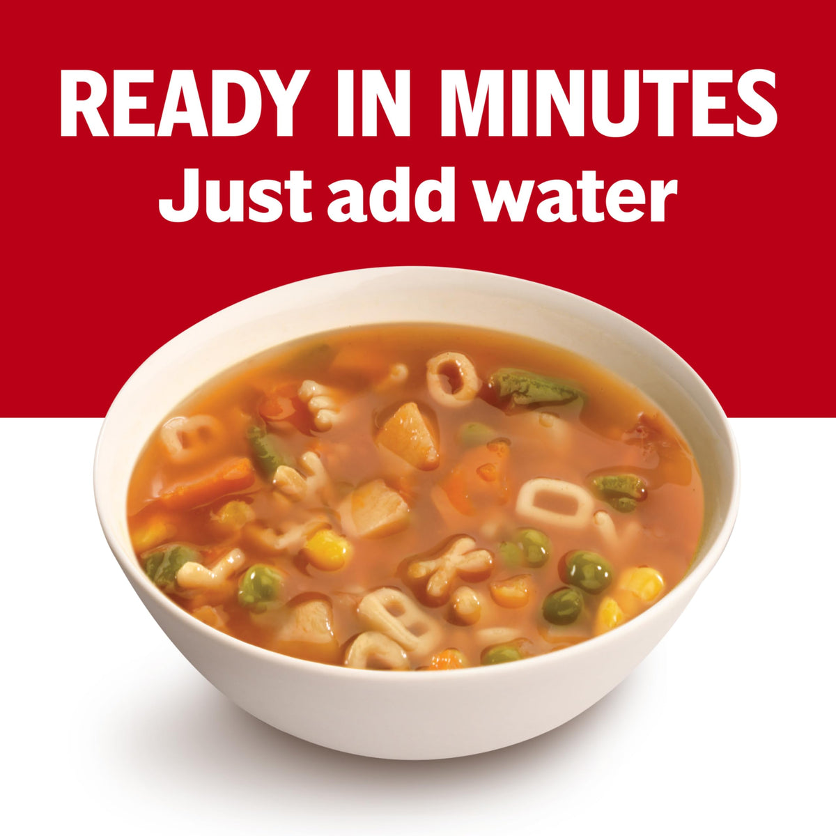 Campbell's Vegetarian Vegetable Soup pairs with a sandwich for a quick lunch.