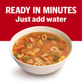Campbell's Vegetarian Vegetable Soup pairs with a sandwich for a quick lunch.