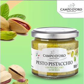 CAMPO D'ORO Pistachio Pesto on grilled vegetables for aroma and richness