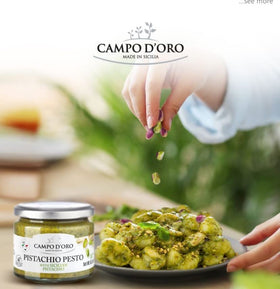 CAMPO D'ORO Pistachio Pesto ingredients spotlight olive oil and pistachios