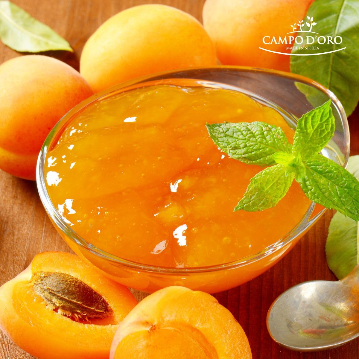 Campo D'Oro label close-up emphasizing natural ingredients