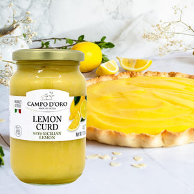 Campo D'Oro lemon curd ingredients bowl highlights fresh lemon flavor