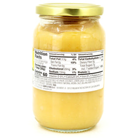 Campo D'Oro lemon curd jar open with spread-ready texture
