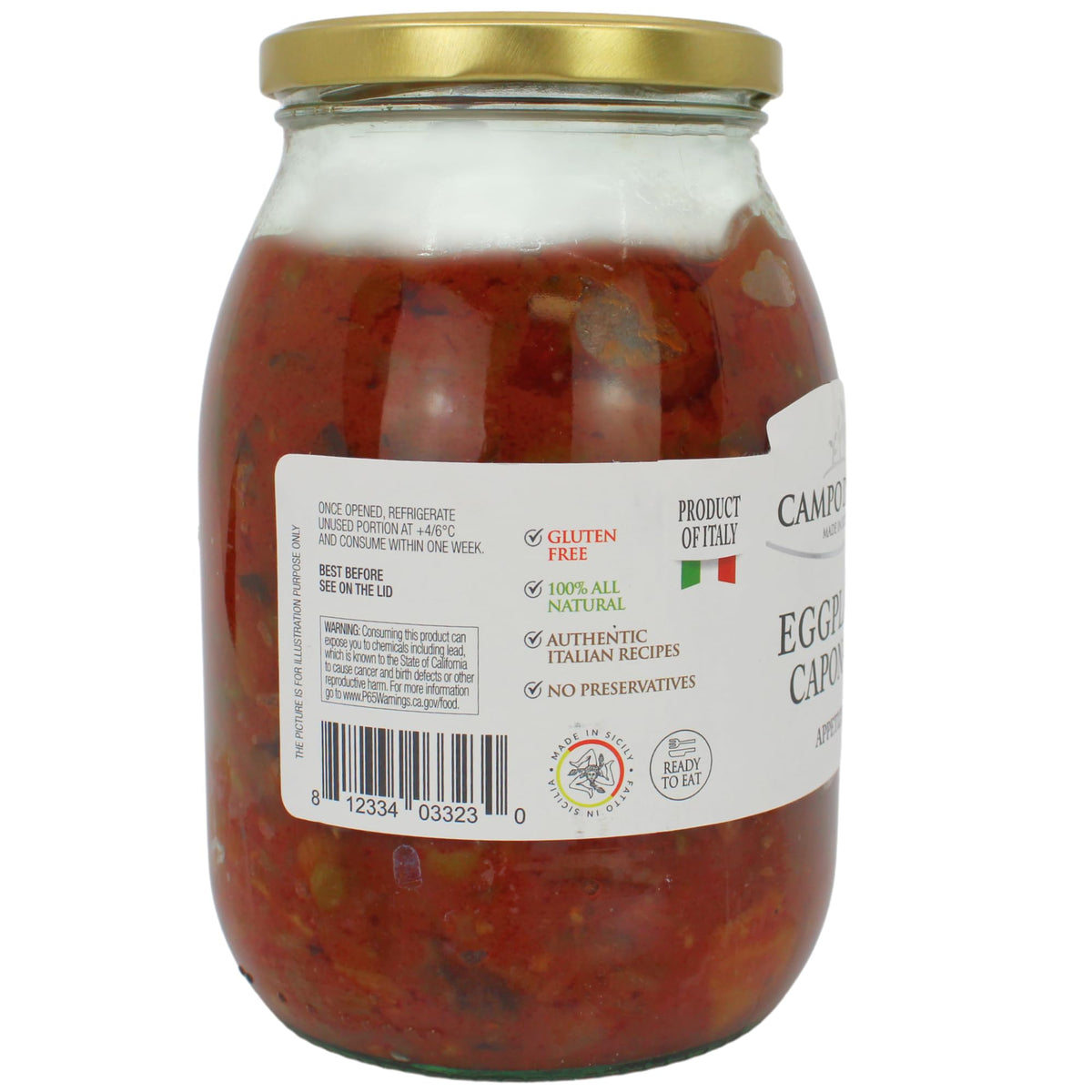 Campo D'Oro olives and capers in caponata for bruschetta dip
