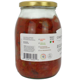 Campo D'Oro olives and capers in caponata for bruschetta dip