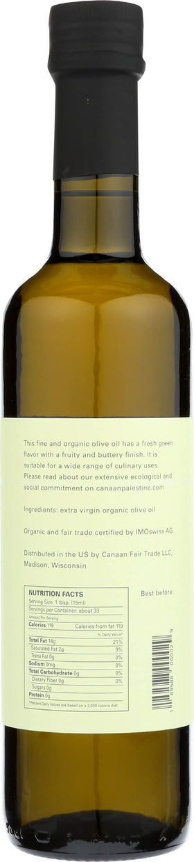 CANAAN Jenin EVOO being poured over a dish for finishing