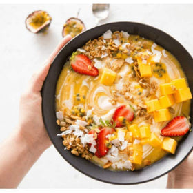 Canada Hemp Foods hemp seed hearts atop yogurt or oats for heart-friendly nutrition.
