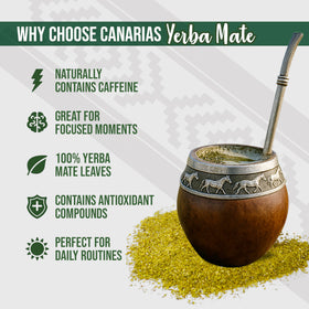 Canarias strong bold flavor yerba mate offers lasting character