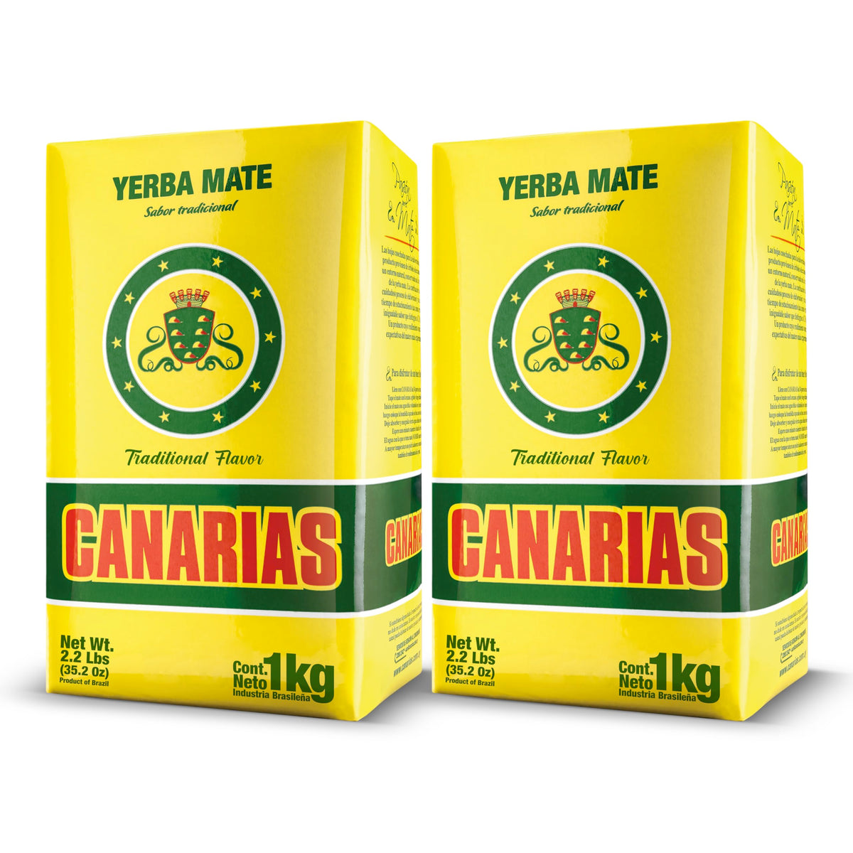 Canarias Yerba Mate traditional sin palo ground leaves for a bold cup