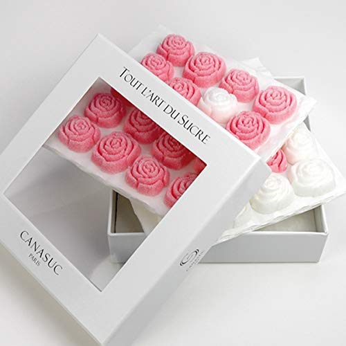 Canasuc Paris 36-piece rose sugar assortment adds subtle color to desserts