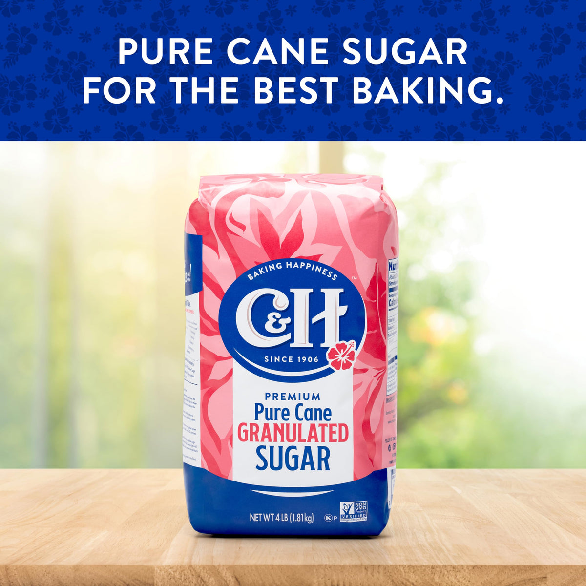 C&H 2-pack with bonus recipe card for quick baking inspiration.