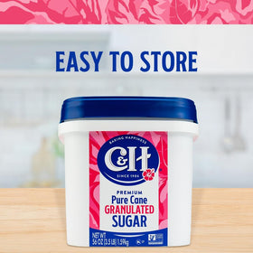 C&H 3.5 lb tub holds about 8 cups for versatile recipes.