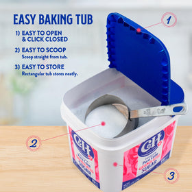 C&H rectangular tub helps keep pantry organized and space-efficient.