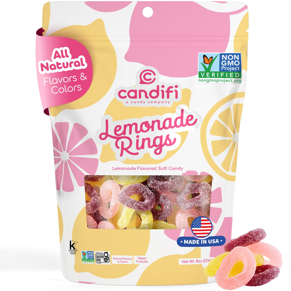 Candifi dye free candy lemonades used as party favor or gift.