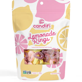 Candifi kosher non-GMO certification badge on the package.