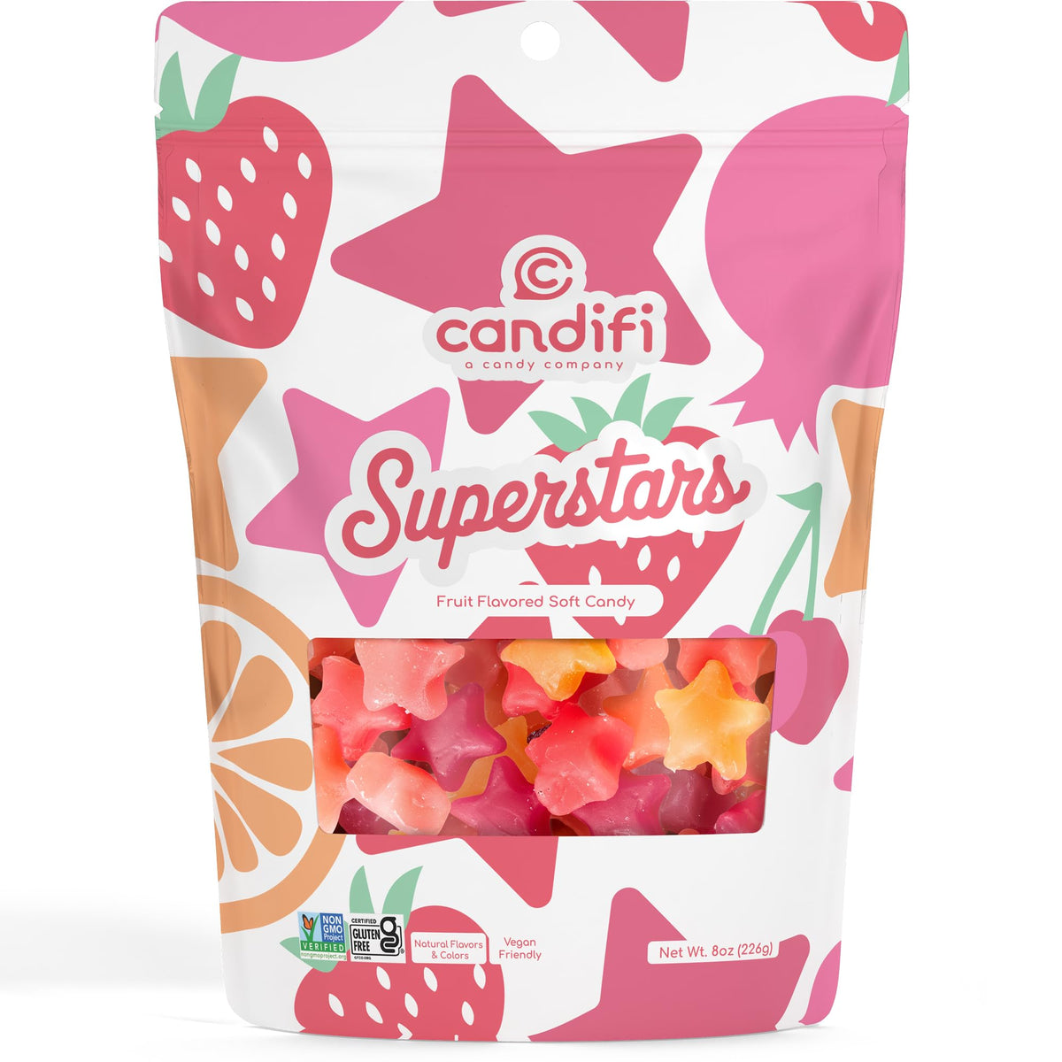 Candifi Superstars lunchbox-snack idea with colorful star gummies