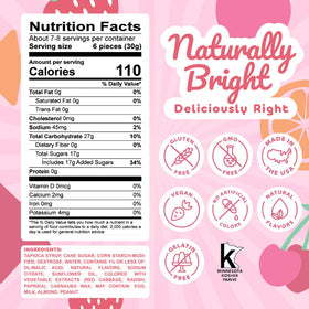 Candifi Superstars natural colors dye-free label highlighting plant-based ingredients