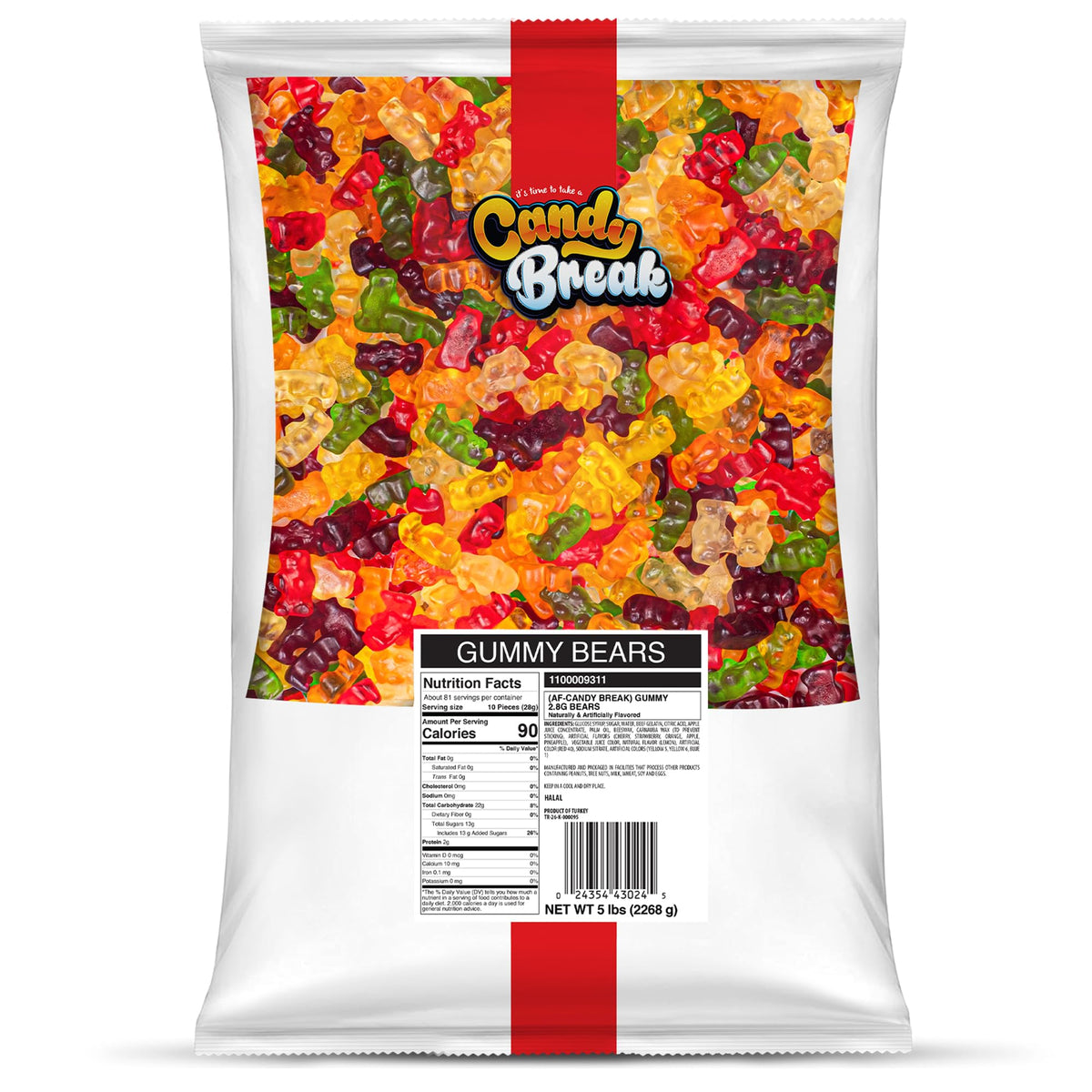 Candy Break Bitty Bear Gummy Cubs bag shows a shareable, fruity treat for gatherings