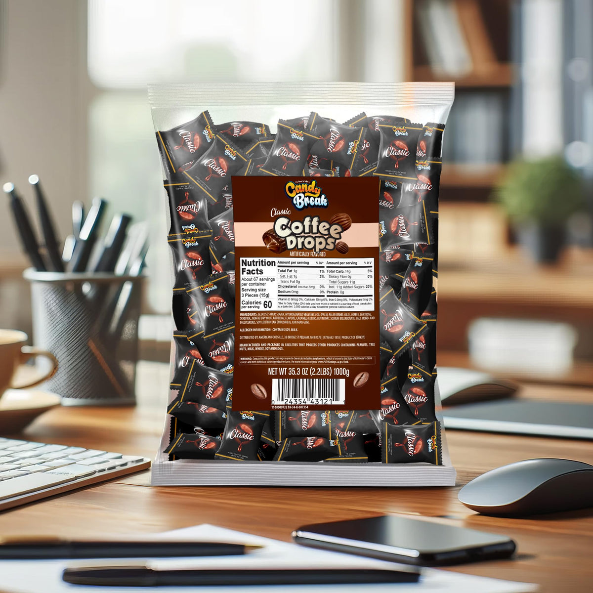 Candy Break Coffee Drops individually wrapped snacks stay fresh on the go