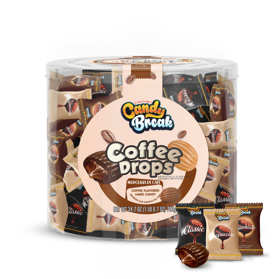 Candy Break Coffee Drops macchiato center, energizing mornings