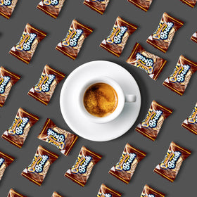 New Year’s celebration setup featuring Candy Break Coffee Drops.