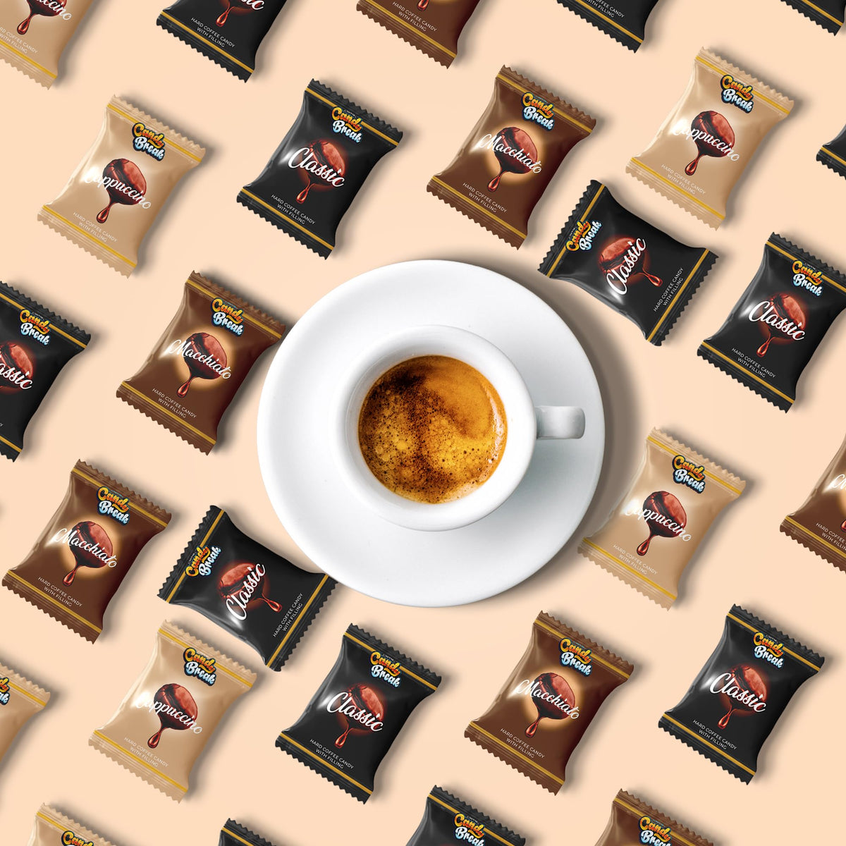 Casual gifting scene with Candy Break Coffee Drops in a box