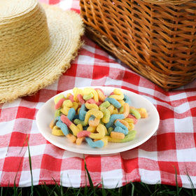 Candy Break Sour Neon Worms closeup emphasizes tangy sweetness and chewy bite