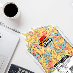 Candy Break Sour Neon Worms kids snack basket suggests kid-friendly treat options